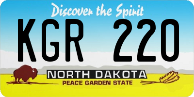 ND license plate KGR220