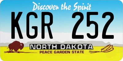 ND license plate KGR252