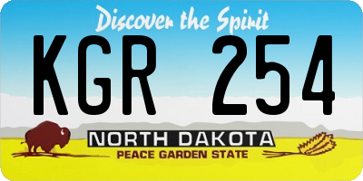 ND license plate KGR254