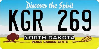 ND license plate KGR269