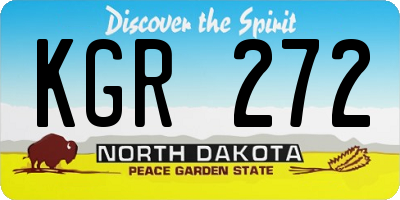 ND license plate KGR272