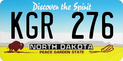 ND license plate KGR276