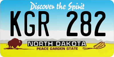 ND license plate KGR282