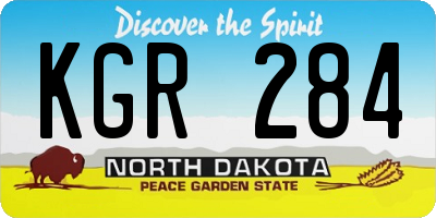 ND license plate KGR284