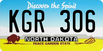 ND license plate KGR306