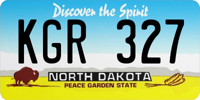 ND license plate KGR327