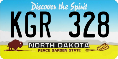 ND license plate KGR328
