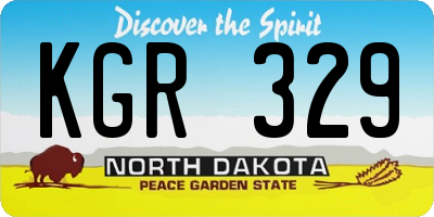 ND license plate KGR329