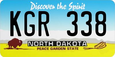 ND license plate KGR338