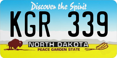 ND license plate KGR339