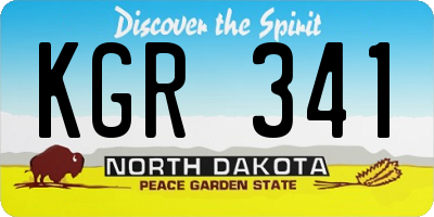 ND license plate KGR341