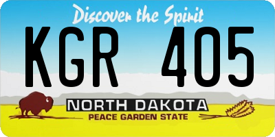 ND license plate KGR405