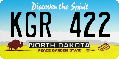 ND license plate KGR422