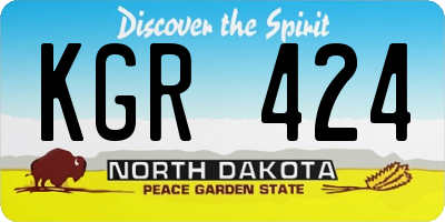 ND license plate KGR424