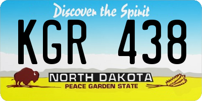 ND license plate KGR438