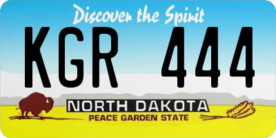 ND license plate KGR444