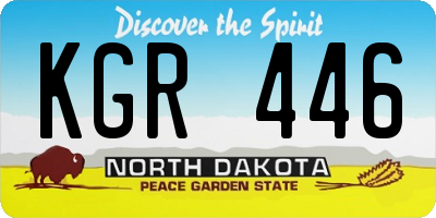 ND license plate KGR446