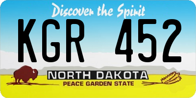 ND license plate KGR452