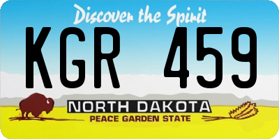 ND license plate KGR459