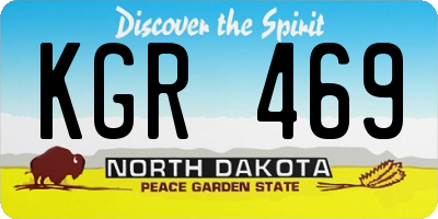 ND license plate KGR469