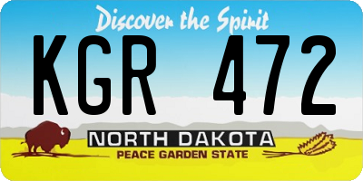 ND license plate KGR472