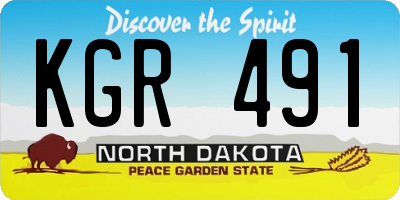 ND license plate KGR491