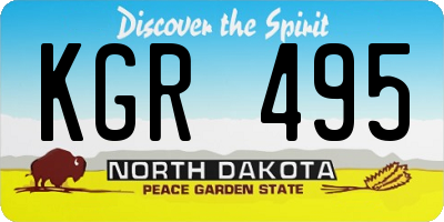 ND license plate KGR495