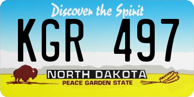 ND license plate KGR497