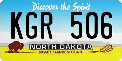 ND license plate KGR506