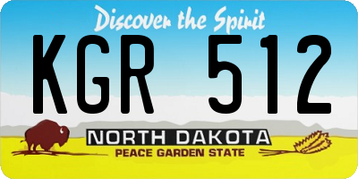 ND license plate KGR512