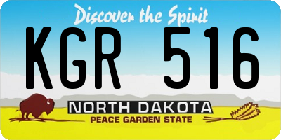 ND license plate KGR516