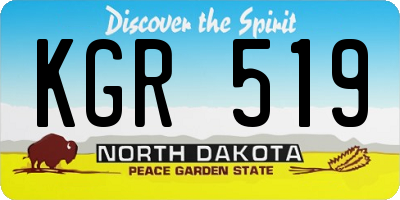 ND license plate KGR519