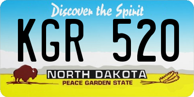 ND license plate KGR520