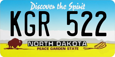 ND license plate KGR522