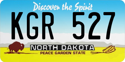 ND license plate KGR527