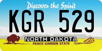 ND license plate KGR529
