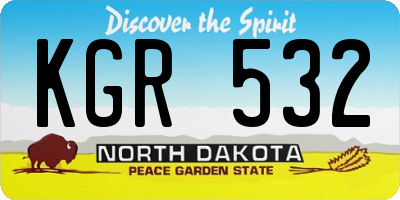 ND license plate KGR532