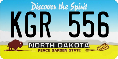 ND license plate KGR556