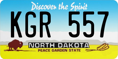 ND license plate KGR557