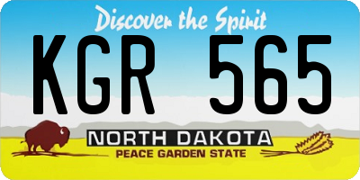 ND license plate KGR565