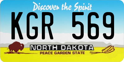 ND license plate KGR569