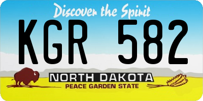 ND license plate KGR582