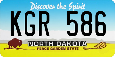 ND license plate KGR586