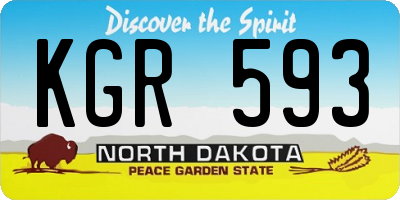 ND license plate KGR593