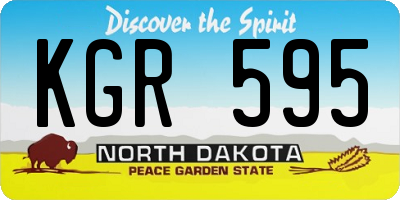 ND license plate KGR595