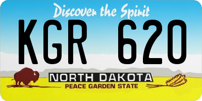 ND license plate KGR620