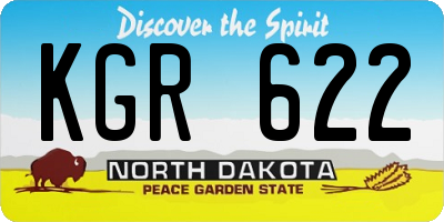 ND license plate KGR622