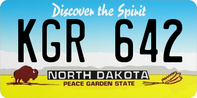 ND license plate KGR642