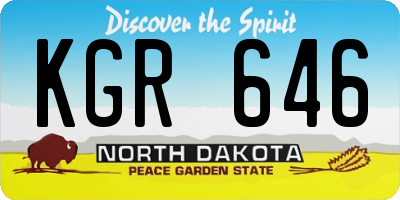 ND license plate KGR646