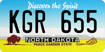 ND license plate KGR655